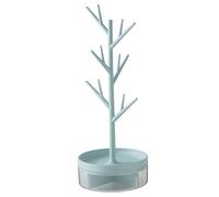 BEAHING Bijoux, Organisateur de porte-bougies, porte-bijoux de 14 '' Collier de haut avec base rotatif ＆ Bijoux Storage Bijoux Bijoux Collier Organisateur pour anneaux Collier Boucles affichées Bleu