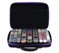 BEAHING Boîte de Rangement de graines à 60 Fentes, boîte Rangement résistante à l'humidité avec Insertion EVA, conteneur Portable avec poignée et Fermeture éclair pour Plantes