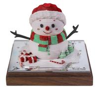 BEAHING Calendrier 3D, Calendrier 3D 2026 Pad MEMO SNOGMAN avec Couverture Acrylique et Miroir Creative Snowman Creative Christmas Decor pour décoration de Bureau