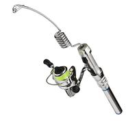 BEAHING Canne à pêche élastique, Moulinet à Rotation, Combos, Mini Canne pêche sur Glace en Acier Portable, élastique