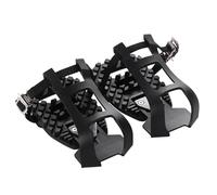 BEAHING Clips d'orteil à vélo, Sangles à pédale de vélo 1 Paire Cages Orteils Cages Clips réglables pour adaptateurs pédales