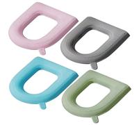 BEAHING Coussin de siège de Toilette, Couvercle de siège de Toilette 4pcs Coussin de siège de Toilette imperméable Universel en Forme de U avec poignée de Levage
