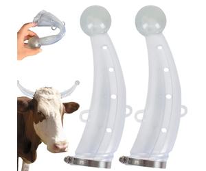 BEAHING Crow Horn Protector 1 Paire Protège de Corne de Vache Anti-Combat Anti-Combat avec Protecteur de Corne de chèvre en Silicone réglable à la Pince, Grand