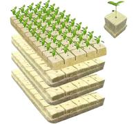 BEAHING Cubes de Plantation de Laine Roche, 200pcs Cubes Laine Roche 1 Pouce Jardin Rock Rock Plantation avec des Trous pour hydroponic, graines Germination et poussée sans scolarisation, Tour Hydro