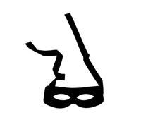 BEAHING Demi-Masque réglable avec Attaches, Masque de Bandit aux Yeux Noirs pour déguisement de fête d'halloween