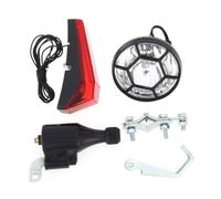 BEAHING Dynamo Lights Set, Bike Dynamo Lights Set Bicycle Front Phare Ared LED Sénalisation LED Accessoires DE CYCLAGE