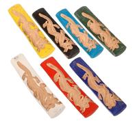 BEAHING Ensemble chinois de 7 pièces, bâton de fumée 7 couleurs avec motif Dragon, bâton d'encre fumée chinoise pour la peinture traditionnelle, encre