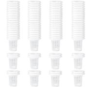 BEAHING Grands Pots en Filet en Plastique pour Culture hydroponique, 100 pièces, 2.7x2.7 Pouces, Tasses Robustes pour la Plantation intérieure et extérieure