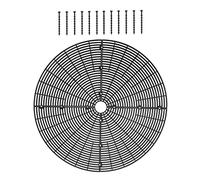 BEAHING Grille de Pot de Plante Anti-Chat, Protecteur Couverture Sol Pot Fleur 52cm avec 12 boulons, Bouchon pour Creuser des Chats, Grille rempotage