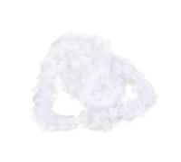 BEAHING Guirlande de Boa Blanche 5 pièces 2 m, Rayures de décoration d'arbre Noël avec Accents Ruban