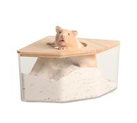 BEAHING Hamster Sand Bath Conteneur 5.91x5.91x3,15 Pouces Boîte de Toilette de Hamster Small Animal Room de Syrien Gerbil Dwarf Guinée Pig Rat Souris, Gerbil Cage
