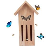 BEAHING Houses de Papillons pour l'extérieur, mangeoire en Bois, hôtel d'insectes à l'épreuve des intempéries, 11,2x3,9x3,2 Pouces hôtel pour Les Papillons, lacewings House Butterfly