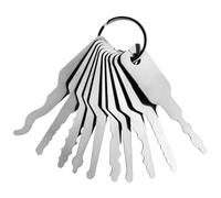 BEAHING Jeu de crochets de verrouillage clés en acier inoxydable 2.9x0.7, clés squelette principales en cas d'urgence, 10 pièces