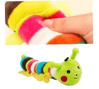 BEAHING Jouet grinçant pour Chien Chenille en Peluche Robuste, Jouets à mâcher pour l'entraînement des Chiens de Taille Moyenne et, Vert