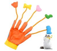 BEAHING Jouets pour Chats d'intérieur, Gants de Jeu Amusants pour Chats, Mitaines en Peluche avec Cloche intégrée, Jouet à gratter à Cinq Doigts pour d'intérieur, pour