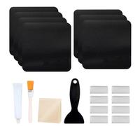 BEAHING Kit de réparation de Patch Trampoline, Patch Trampoline 4x4 Pouces pour Trous ou déchirures, kit réparation Professionnel, Accessoires 2 (19 pièces)