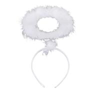 BEAHING Lot de 2 bandeaux d'ange en plumes d'ange blanc pour Halloween, accessoire de costume Noël, accessoires fête pour adultes, adolescentes, filles et femmes (blanc), costume femme