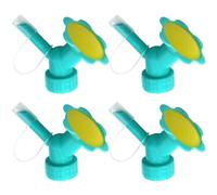 BEAHING Mini-arrosage, Capuchon de tête d'arrosage, 4pcs Double tête de Bouteille d'eau à Eau, Mini- en Plastique, buse, Facile à Installer Une buse Plante pour Les semis Outil Jardin végétal