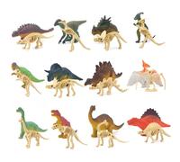 BEAHING Mini Figurines de Dinosaures, 24 pièces/Ensemble, squelettes de Dinosaures colorés, os, fossiles, Jouets pour Enfants, réalistes