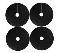 BEAHING Paquet de 4 Tapis de Protection d'anneau paillis d'arbre Non tissé réutilisable 82 cm diamètre extérieur - Tapis barrière Contre Les Mauvaises Herbes pour l'aménagement paysager contrô