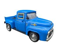 BEAHING Petit Camion Bleu Jouet rétro Porte ou Ouverte de Camion Bleu décoration Alliage Mini camionnette Jouet camionnette Portable décor de Noël Vintage pour Le Bureau de Bureau de poupée 1