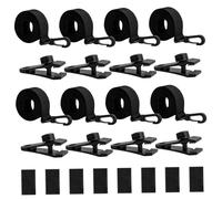 BEAHING Pinces de Couvercle de Piscine, 24 pc/Set Les Sangles Couverture Solaire Piscine et Les Clips Kit Fixation Solaire en Bobine en Bobine en entrons, y Compris Les Bracelets avec Crochets, cl