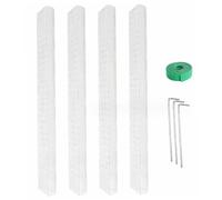 BEAHING pour Plantes 4 pièces 24x4 Pouces bâton de Mousse rétention d'eau Support de Plante résistance à la Corrosion en Forme D poteaux connectables pour Plantes grimpantes