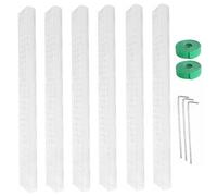 BEAHING pour Plantes 6 pièces 24x4 Pouces bâton de Mousse rétention d'eau Support de Plante résistance à la Corrosion en Forme D poteaux connectables pour Plantes grimpantes