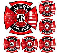 BEAHING Rescue Retriever, 6pcs Pet Alert Safety Fire Sticker Rescue 4.72x4.72in PVC Auto-Alerte Auto-adhésive Alerte de sécurité pour la Cour, la fenêtre, la Porte ou la Maison pour l'extérieur