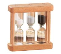 BEAHING Sablier créatif 1 3 5 Minutes sablier en Bois Fonctionnel éducatif Blanc Gris Horloge de Sable pour Les Cuisines et Les Bureaux