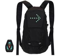 BEAHING Sac à dos de cyclisme 15L avec lumières de sécurité LED, sac à dos réfléchissant pour et vélo, Rechargeable par USB, pour la course pied et la nuit