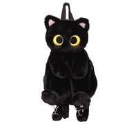 BEAHING Sac à dos en peluche chat mignon avec sangle réglable, sac Animal chaton de dessin animé élégant pour collation, téléphone, cosmétiques, filles