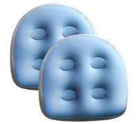 BEAHING Siège de Bain à remous, 2pcs Silaire de Booster Gonflable 18.5x14.6x5.9 '' Spa et Dossier à remous Gonflable avec Un Booster en PVC pour Les Adultes, Bleu, Bleu
