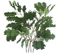 BEAHING Tiges de Feuilles de chêne artificielles, 4 Feuilles chêne 29 Pouces, Branches Faux Arbres, Plante Verte pour la décoration intérieure Verdure