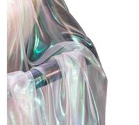 BEAHING Tissu Organza irisé, 2 pièces de Dentelle dégradé Arc-en-Ciel pour Robe et décoration DIY