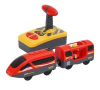 BEAHING Train télécommandé, Voiture électrique, Jouet, Train motorisé pour Piste en Bois, opération Simple, Ensemble électrique avec lumière et Musique
