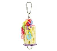 Beak Stone, jouet pour perroquet avec chaîne colorée, accessoires de cage pour perruches, calopsittes, inséparables, conures anxiété