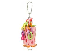 Beak Stone, jouet pour perroquet avec chaîne colorée, accessoires de cage pour perruches, calopsittes, inséparables, conures anxiété