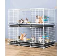 Cage Lapin Nain Interieur Sur Pied, Cage Cochon D'inde Intérieur 2 Etage/ 3 Etage/ 4 Etage Parc Pour Pour Petits Animaux Pour Lapins Furets Cochon Cochon D'Inde ( Color : White , Size : 111*39*95cm )