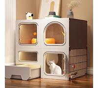 beaka Enclos for Chat D'intérieur Grand, Cages Semi-fermées for Chat Chatterie pour Chat,Cage pour Animaux De Compagnie, Facile À Assembler Convient Aux Chats (Color : A, Size : 71 * 36.5 * 71cm)