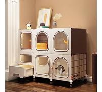 beaka Enclos for Chat D'intérieur Grand, Cages Semi-fermées for Chat Chatterie pour Chat,Cage pour Animaux De Compagnie, Facile À Assembler Convient Aux Chats (Color : B, Size : 106 * 36.5 * 75cm)