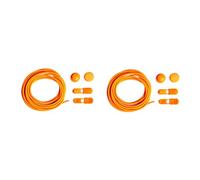 BEALIFE 2 paires de lacets élastiques anti-glissement pour tous les types de chaussures, lacets de chaussures, fonction de prévention des chutes, attache exemptée, Orange fluo