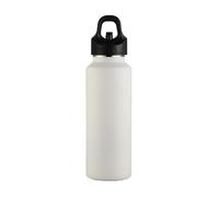BEALIFE Bouteille isotherme pour garder les boissons chaudes froides pendant des heures. Non filetée. Ouverture à un seul doigt. Isolée, blanc