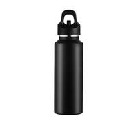 BEALIFE Bouteille isotherme pour garder les boissons chaudes froides pendant des heures. Non filetée. Ouverture à un seul doigt. Isolée, noir