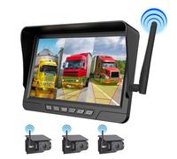 BEALIFE Caméra embarquée pour véhicule avec Verrouillage d'urgence et Surveillance de Camion, Nocturne Haute définition, ABS avec Batterie, 7 Pouces 3 Voies