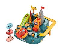 BEALIFE Ce Jeu de véhicules éducatifs Comprend Six mécanismes à Liaison et des décors montagneux élaborés, de Hauts ponts et d'anciens châteaux permettant découvrir Une variété Designs