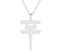 BEALIFE Collier Pendentif Fait à la Main avec Collection Minimaliste de Colliers d'hôtel de Tokyo, Style Universel personnalisé en Acier Inoxydable, Argent