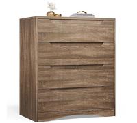 Bealife Commode à 4 Tiroirs, Meuble de Chambre à 4 tiroirs, Chambre Comodas pour Salon, Bureau et Entrée, 71×41×82cm, Brun Clair