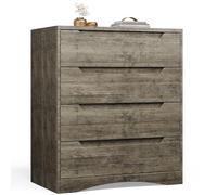 Bealife Commode à 4 Tiroirs, Meuble de Chambre à 4 tiroirs, Chambre Comodas pour Salon, Bureau et Entrée, 71×41×82cm, Brun foncé