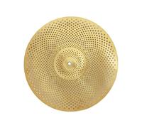 BEALIFE Cymbale d'entraînement en alliage, accessoire de percussion permettant d'améliorer discrètement ses compétences de batterie lors la pratique en appartement, Or, 14 pouces